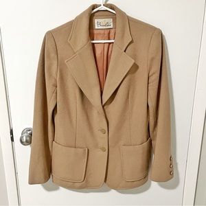 Vintage Bernard Cowan Wool / Camel Hair Blazer Tan / Brown size Small